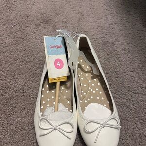 Cat & Jack Off-White Ballet Flats with Bow